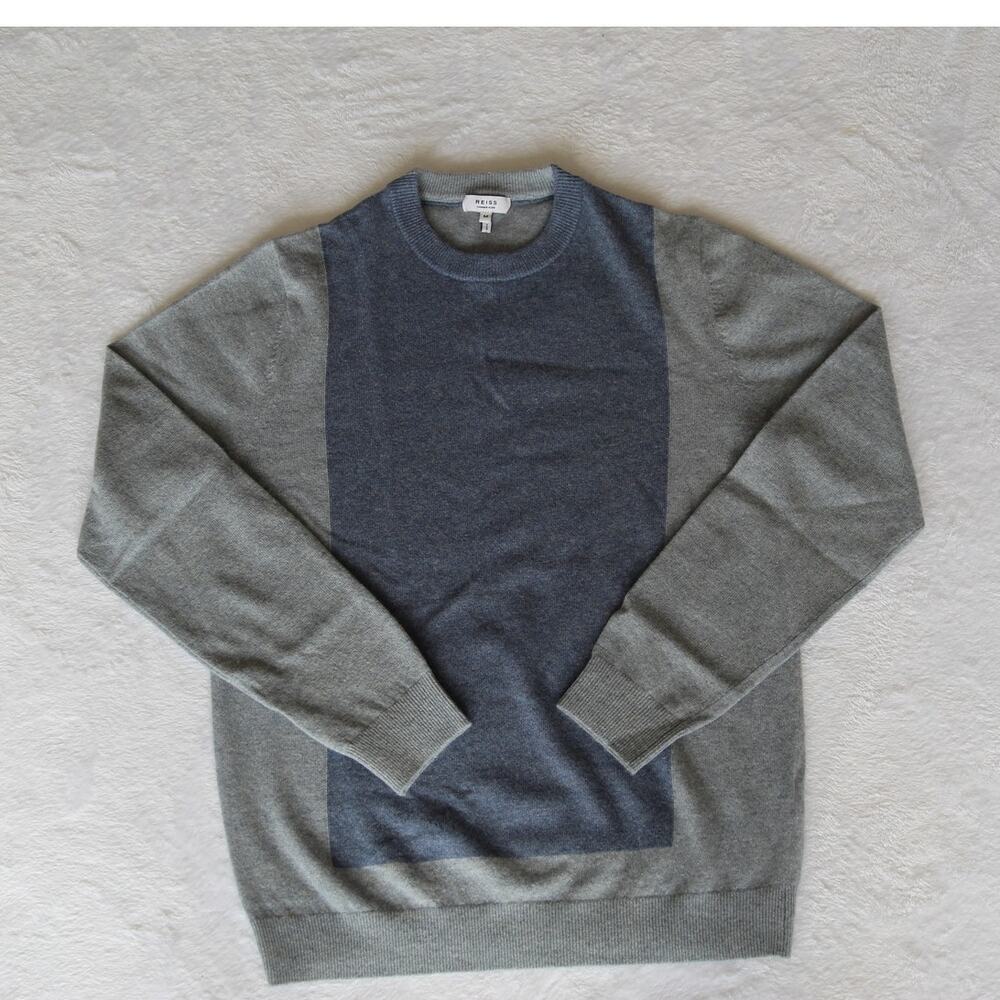 Reiss Cassidy Colorblock Cashmere Blend Sweater M